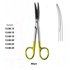 Scissors Mayos Tungsten Carbide Tip Curved 12.5Cm-5"